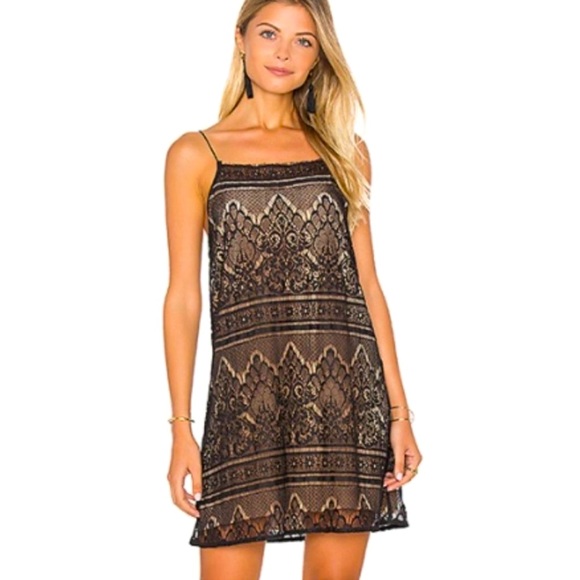 Cami NYC Dresses & Skirts - Cami NYC Lace Over Nude Slip Party Mini The Rebecca Dress NWOT L